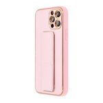 Husa Spate Forcell Leather Compatibila Cu Samsung Galaxy S21 Plus, Piele Ecologica, Stand si Protectie La Camera, Roz, Forcell