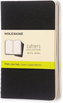 Set 3 caiete - Moleskine Cahier - Pocket, Plain - Black | Moleskine, Moleskine