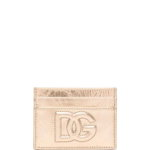 Dolce & Gabbana DOLCE & GABBANA Logo leather credit card case GOLDEN, Dolce & Gabbana