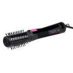 Perie rotativa Rowenta CF9522F0, 1000 W, 2 perii incluse, invelis Keratin and Shine, Negru/Violet, Rowenta