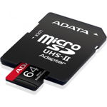 Card de Memorie MicroSD Adata, 64GB, Adaptor SD, Class 10, ADATA