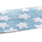 Covoras baie textil albastru alb Stars Blue 58 cm x 39 cm, Decorer