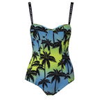 Brenda underwire padded one piece colorful palmera l, Saint Barth