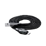 Cablu Benks Snake Mamba D27 microUSB 1.2 m negru