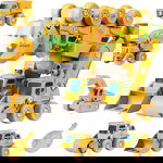 Set de Constructie Robot Dinozaur de Jucarie 5 in 1,Engros STEM, cu sunete si lumini, Vehicule de Constructii, Masini Demontabile si Asamblabile cu Surubelnita, Pentru Copiii 6 ani Pitikot®, 