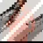PALTON MIDI FLOARE CU BUZUNARE FARA CAPTUSEALA INCHIDERE CAPSE AMADORA TALIE UNICA Kaki, Lamiar