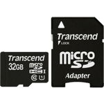 Micro SDHC 32GB Class 10 + Adaptor SD, Transcend