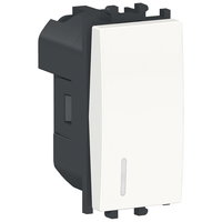 Întrerupător simplu Schneider Easy Styl, cu lumină, alb