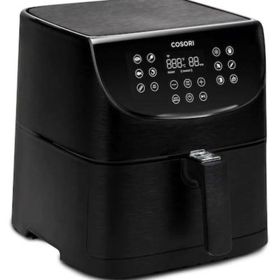 Friteuza cu aer cald, fara ulei, Cosori Air Fryer, Ecran digital, 11 functii de gatire presetate, 1 Grilaj pentru frigarui & 5 Frigarui, Capacitate 5.5 litri, 1700W, Negru