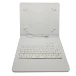 Husa cu Tastatura pentru Tableta 9.7” MRG L-462, Micro Usb, Model X, Alb C462, 