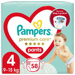Scutece-Chilotel Premium Care Marimea 4 9kg-15kg,  58 buc, Pampers, Pampers
