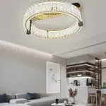 Lustra LED Cu Telecomanda, Elit's Esn R9048 600, 128W, Auriu, Elit's