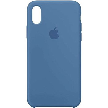Protectie spate Apple Silicon Denim MRG22ZM/A pentru APPLE iPhone X, APPLE iPhone Xs (Albastru)