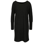 Rochie - pulover negra cu decupaj pe spate - Noisy May City, Noisy May