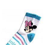 Sosete, Minnie Mouse, albastre cu dungi roz, Disney