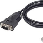 Cablu adaptor gembird usb 2.0 la serial db9m (rs232), negru, 1.5m, model uas-db9m-02