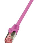 LOGILINK -Patch Cablu Cat.6A 10G S/FTP PIMF PrimeLine 7,5m roz, Logilink