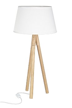Lampadar lemn alb roma ø33x69h