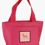 Caroline`s Treasures Carolines Comori BB3614PK-8808 Italiană Greyhound Checkerboard Pink Lunch Bag Roz, 