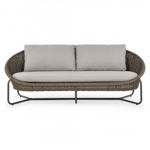 Canapea cu 3 locuri, Sun, L.210 l.85 H.76 cm, aluminiu, antracit/gri, Maison