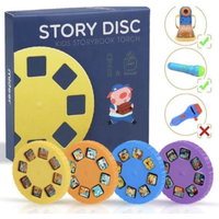 Jucarie Interactiva Discuri cu povesti pentru proiector, Mideer