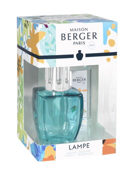 Set lampa catalitica Berger Box set Lamp Revelry Turquoise cu parfum Mandarine Aromatique
