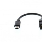 Cablu adaptor OTG USB mama - micro USB tata Well