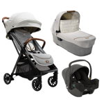 Carucior ultracompact 3 in 1 Joie Parcel Oyster, include scoica auto i-Snug Shale , Joie