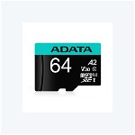 Card de Memorie MicroSD ADATA 64GB, Adaptor SD, Class 10, ADATA