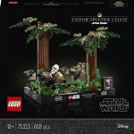 Jucarie 75353 Star Wars The Chase of Endor - Diorama Construction Toy, LEGO