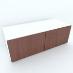 Armonia Comoda alba cu 2 usi cu sistem "PUSH TO OPEN" fronturi MDF Cedru, Spectral Mobila