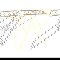 Uscator rufe 5Five Bara cu aripi laterale, efect lemn, ABS si spuma PVC, 138x51x90 cm, maro, 5five Simple Smart