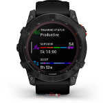 Ceas Smartwatch Garmin Fenix 7 Solar, 47 mm, Slate Gray Black