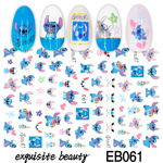 Sticker unghii EB061 | Stitch albastru, 