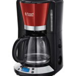 Cafetiera Russell Hobbs Colours Plus 24031-56, 1.25L, 15 cesti, 1100W (Negru/Rosu), Russell Hobbs