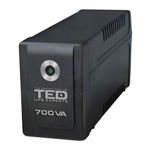UPS 700VA / 400W LED Line Interactive cu stabilizator 2 iesiri schuko LED TED UPS Expert TED001542, TED Electronic