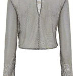 Ganni Mesh Top SILVER