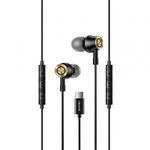 Casti Audio In-Ear Type-C, 1,2m USAMS (EP-43) Negru