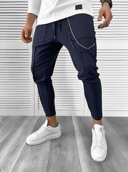 Pantaloni de trening bleumarin conici 10142 D4-3.2, 