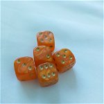 Zaruri perlate portocaliu 16 mm - set 2 bucati, MagazinulDeSah