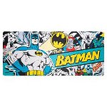 Mousepad profesional pentru gaming si birou Batman Comics, model XL, antiderapant, impermeabil, 80x35 cm, DC Comics