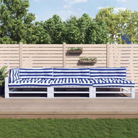 Perne de paleți, 7 buc., dungi albastre și albe, textil