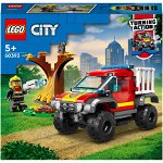 Lego City Salvare cu masina de pompieri 4Ã 4 60393, LEGO60393