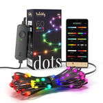 Banda LED Inteligenta Dots TWD060STP-B 60 LED-uri RGB Control Wi-Fi Cablu Negru 3M Multicolor, twinkly