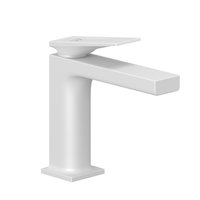 Baterie lavoar Kludi, Decus 110, cu ventil click-clack, alb mat, 