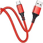 Cablu Date USB-A - USB-C 18W, 1m, Rosu