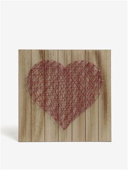 Decoratiune din lemn tip tintar in forma de inima SIFCON