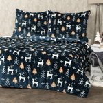 Lenjerie pat 1 pers. 4Home Nordic Deer, microfalnelă,140 x 200 cm, 70 x 90 cm, 4Home