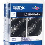 Dual-pack original brother black, lc1100hybk, negru