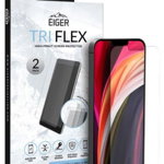 Folie Eiger Clear Tri Flex compatibila cu iPhone 12 Pro, Clear, 2 buc pachet